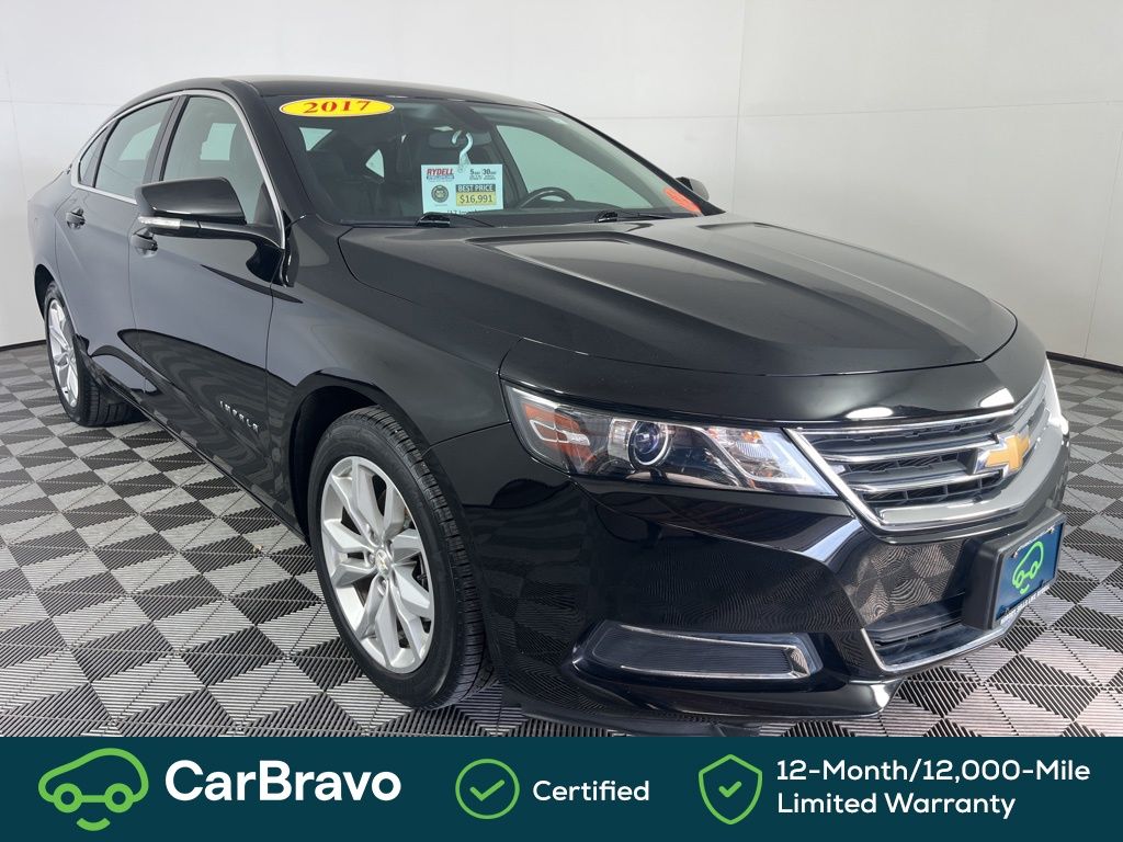 Black 2017 Chevrolet Impala LT FWD Sedan Front-Wheel Drive 6-Speed Automatic Overdrive
