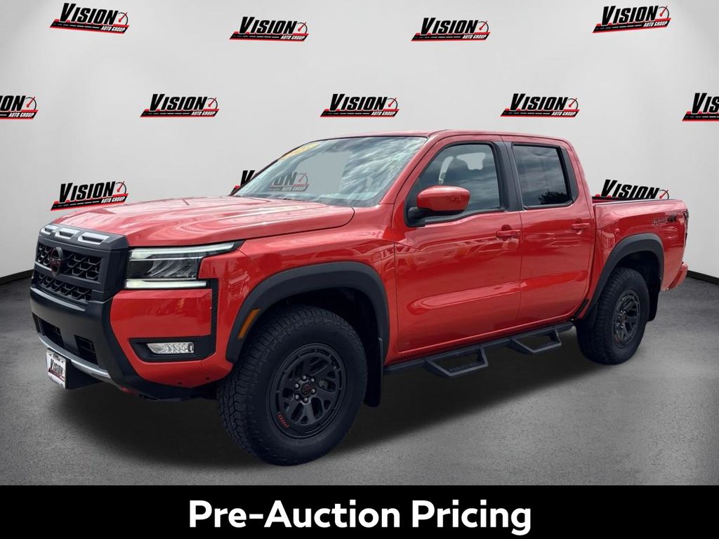 Afterburn Orange 2025 Nissan Frontier PRO-4X Crew Cab 4WD Pickup Truck Four-Wheel Drive 9-Speed Automatic Overdrive