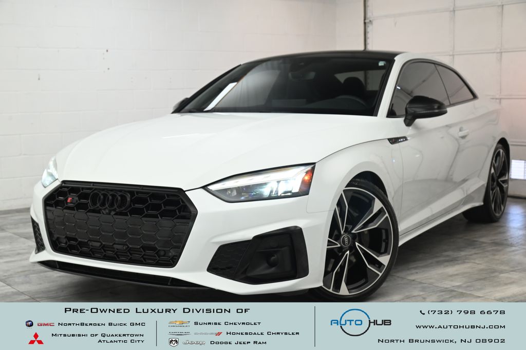 White 2023 Audi S5 3.0T quattro Premium Plus Coupe AWD Coupe All-Wheel Drive 8-Speed Automatic