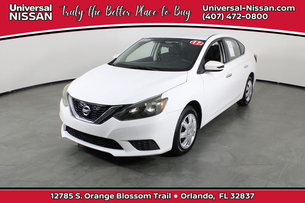 White (Fresh Powder) 2017 Nissan Sentra SV Sedan Front-Wheel Drive Continuously Variable Transmission