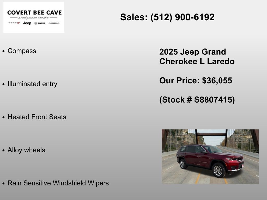 New Car 2025 Jeep Grand Cherokee L  For Sale Under $40,000 In Austin, Texas