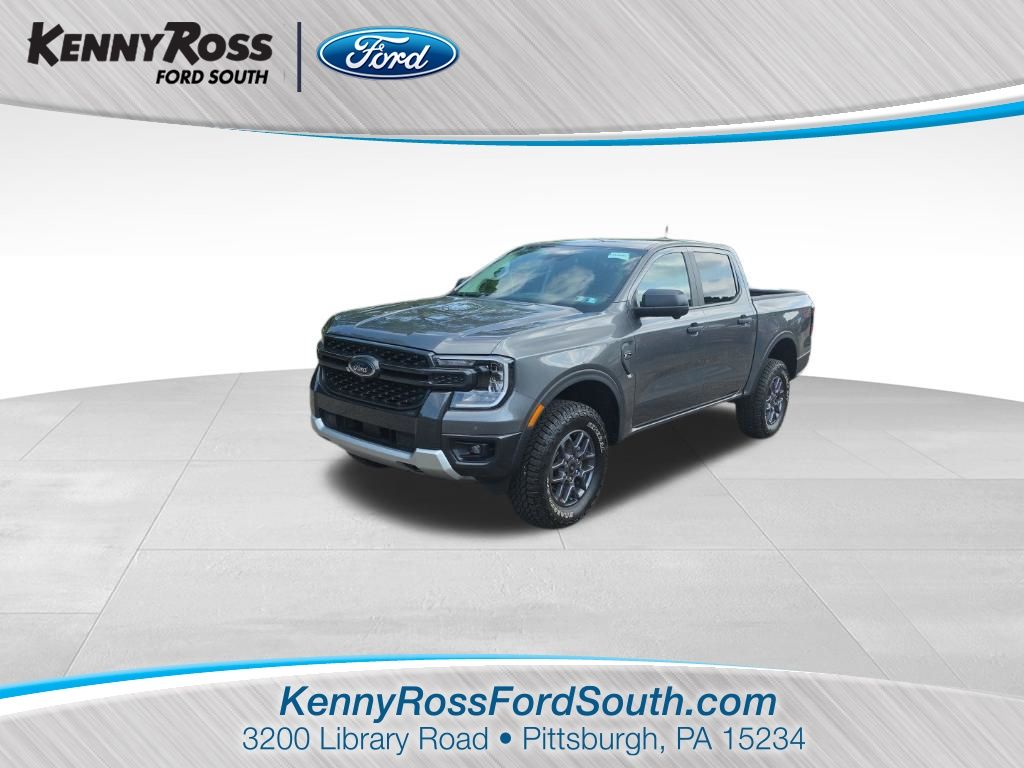 Gray Metallic 2025 Ford Ranger XLT SuperCrew 4WD Pickup Truck Four-Wheel Drive Automatic