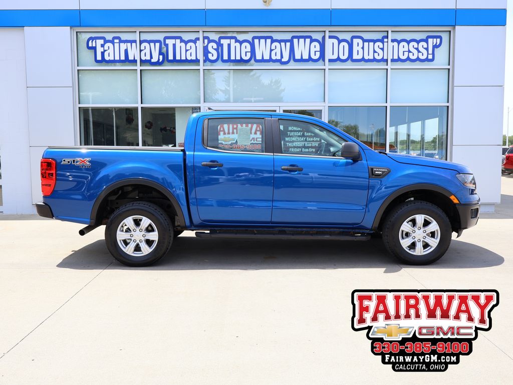 Lightning Blue Metallic 2020 Ford Ranger XL SuperCrew 4WD Pickup Truck Four-Wheel Drive Automatic