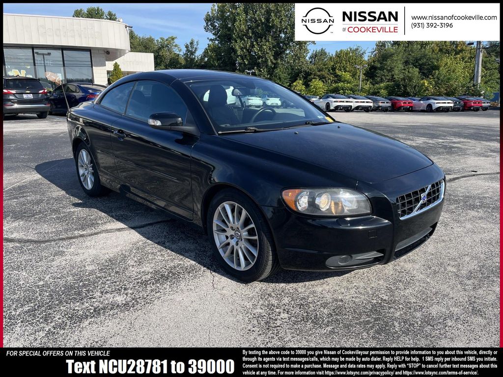 Black 2009 Volvo C70 Convertible Front-Wheel Drive 5-Speed Automatic