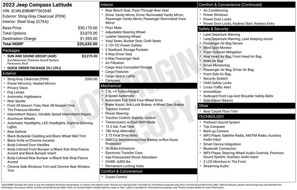 New 2023 Gray Jeep Latitude image 2