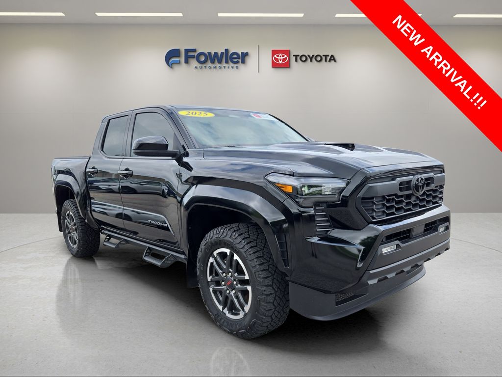 Black 2025 Toyota Tacoma TRD Sport Double Cab 4WD Pickup Truck Four-Wheel Drive 8-Speed Automatic