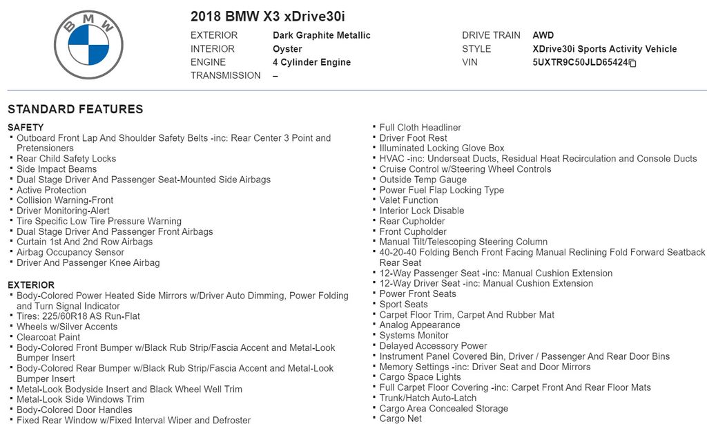 2018 BMW X3 xDrive30i 21