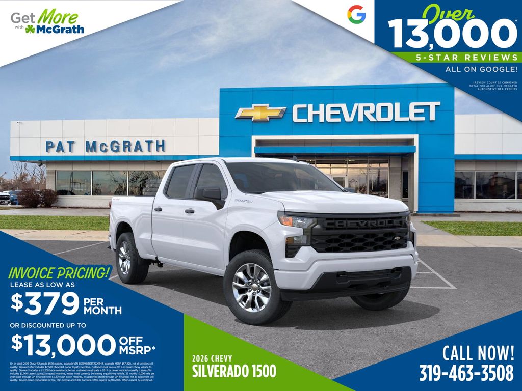 2026 Chevrolet Silverado 1500 Custom Crew Cab 4WD
