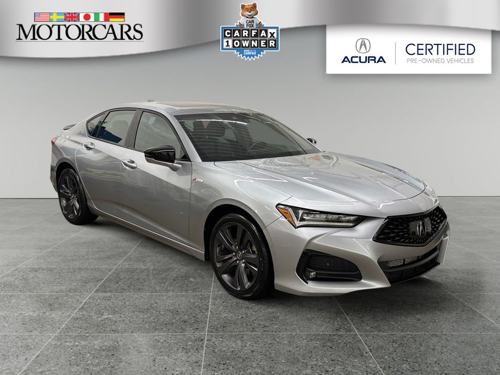 Lunar Silver Metallic 2023 Acura TLX SH-AWD with A-Spec Package Sedan All-Wheel Drive Automatic