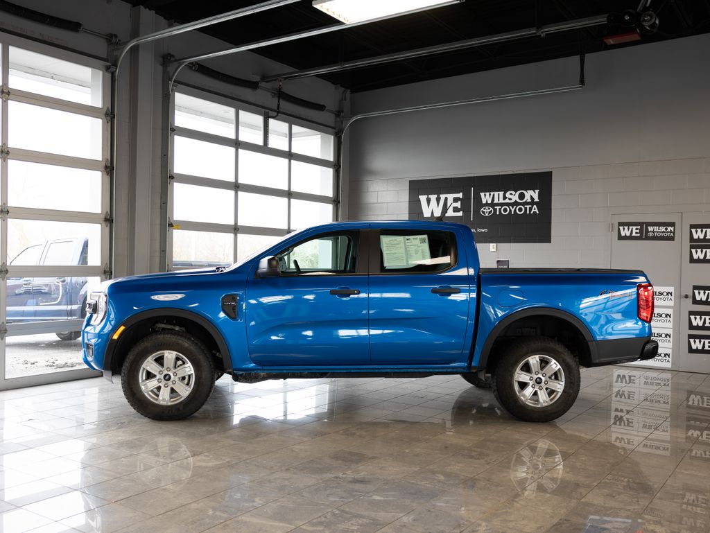 Velocity Blue Metallic 2025 Ford Ranger XL SuperCrew 4WD Pickup Truck Four-Wheel Drive Automatic