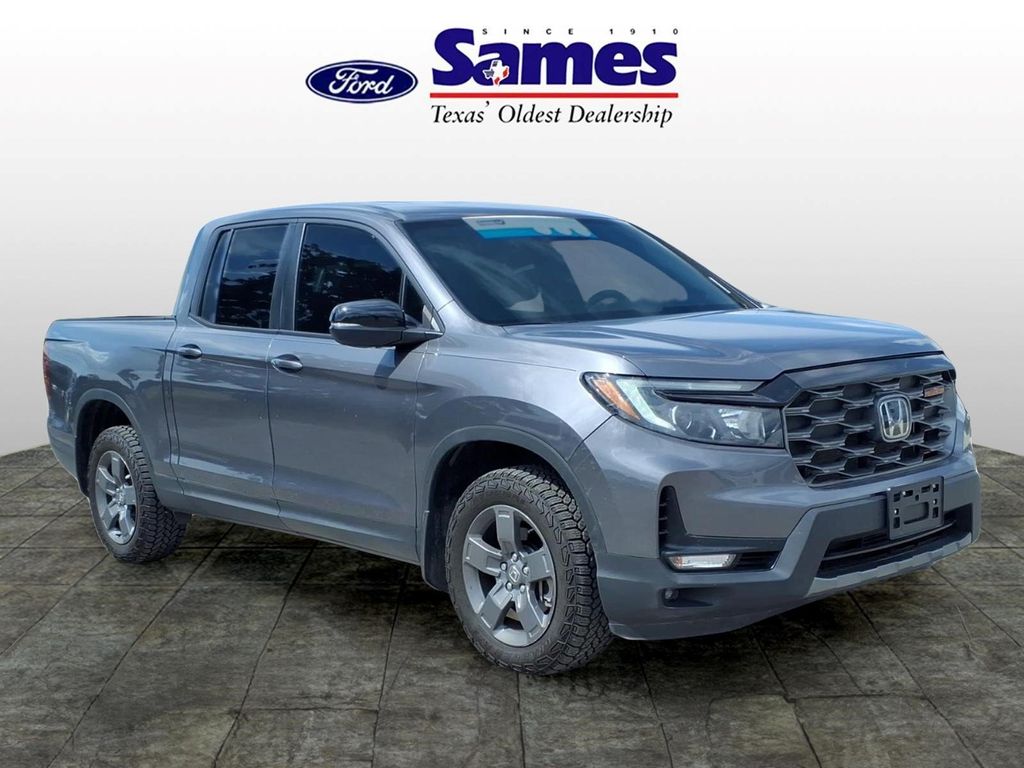 Gray 2025 Honda Ridgeline Pickup Truck All-Wheel Drive 9-Speed Automatic