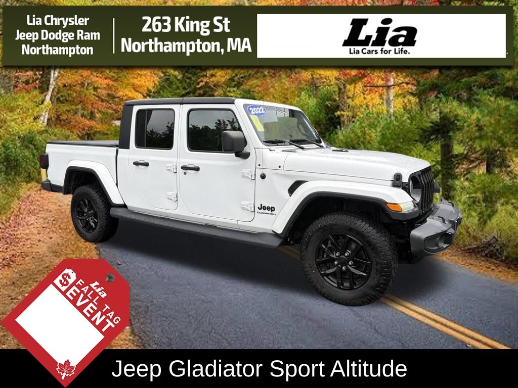Bright White Clearcoat 2022 Jeep Gladiator Pickup Truck Four-Wheel Drive 8-Speed Automatic