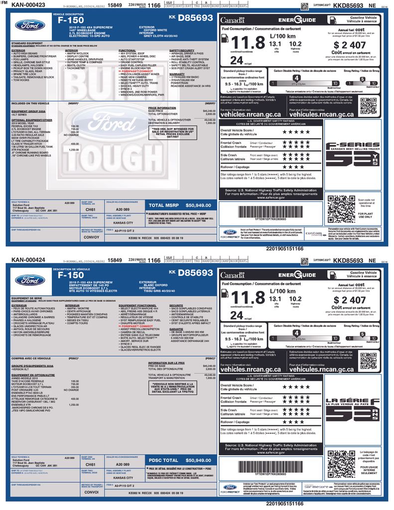 2019 Ford F-150 XLT 4x4 SuperCrew 145 in's photo