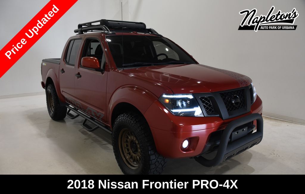 Lava Red 2018 Nissan Frontier Pickup Truck Four-Wheel Drive 5-Speed Automatic Overdrive