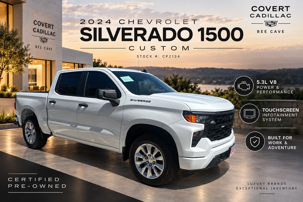 Summit White 2024 Chevrolet Silverado 1500 Pickup Truck 4X2 8-Speed Automatic
