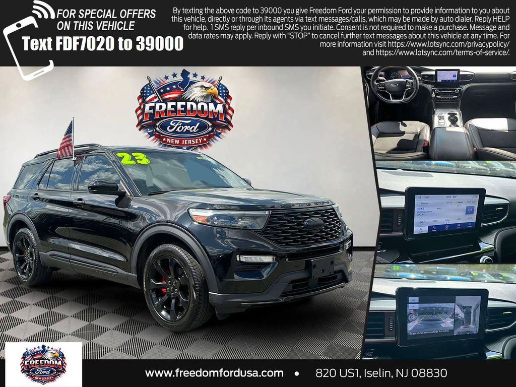 Black Metallic 2023 Ford Explorer SUV / Crossover All-Wheel Drive Automatic