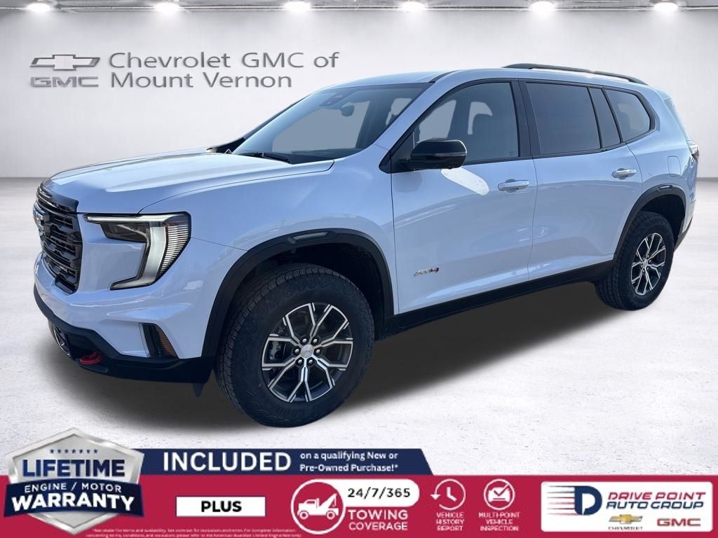 Glacier White Tricoat 2026 GMC Acadia AT4 AWD SUV / Crossover Four-Wheel Drive 8-Speed Automatic
