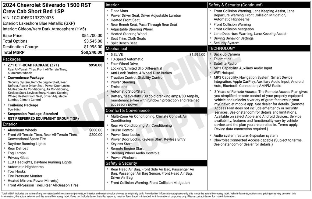 Certified Used 2024 Blue Chevrolet RST image 2