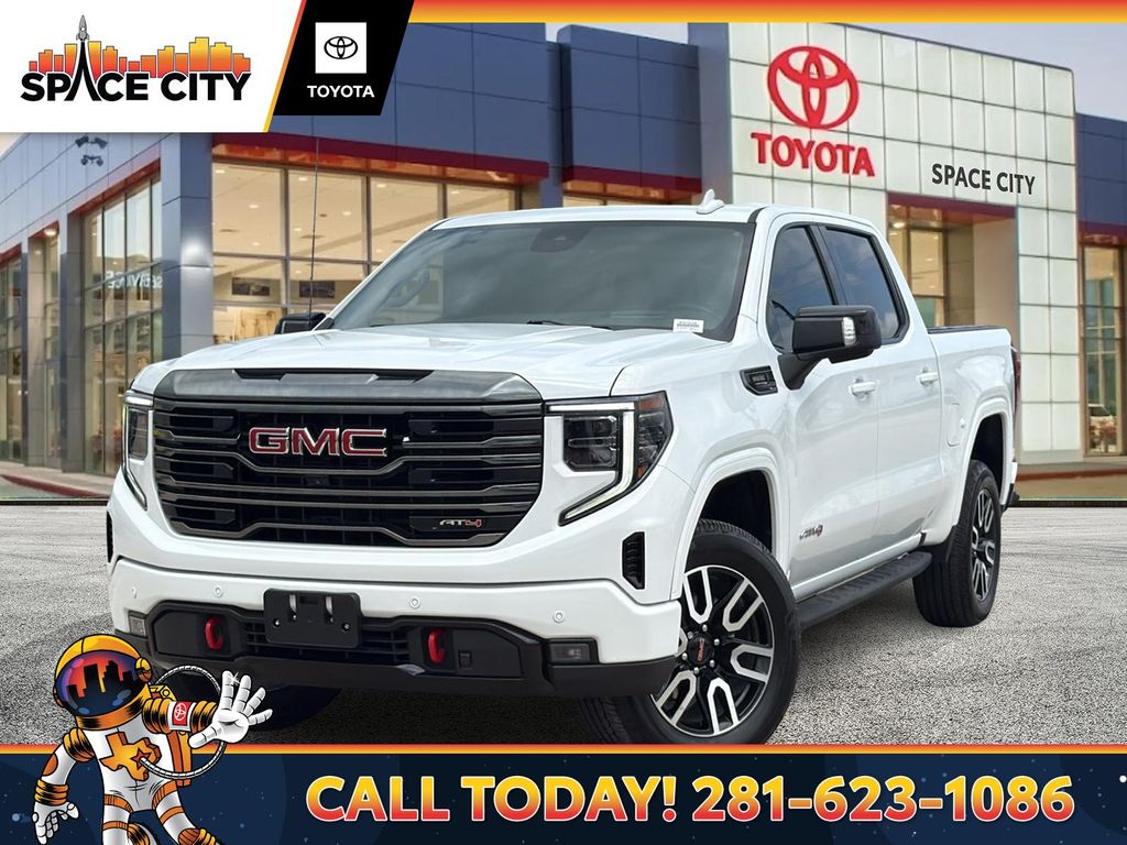 Summit White 2024 GMC Sierra 1500 AT4 Crew Cab 4WD Pickup Truck Four-Wheel Drive Automatic