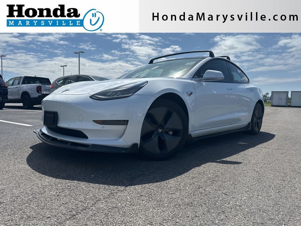 White 2018 Tesla Model 3 Long Range AWD Sedan All-Wheel Drive 1-Speed Automatic