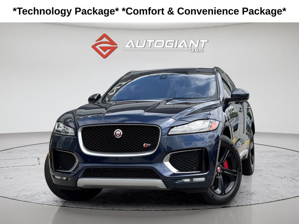 Blue 2017 Jaguar F-PACE S AWD SUV / Crossover All-Wheel Drive 8-Speed Automatic