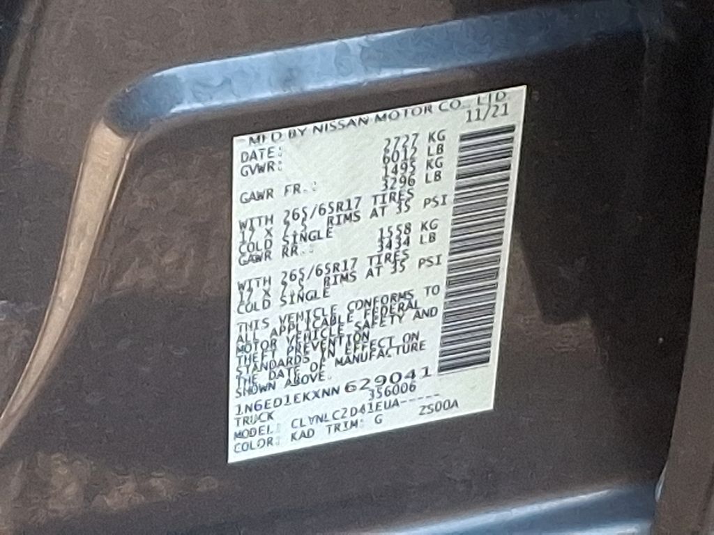 2022 Nissan Frontier SV 27
