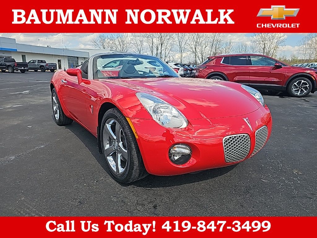 Aggressive Victory Red 2007 Pontiac Solstice Base Convertible Rear-Wheel Drive 5-Speed Automatic