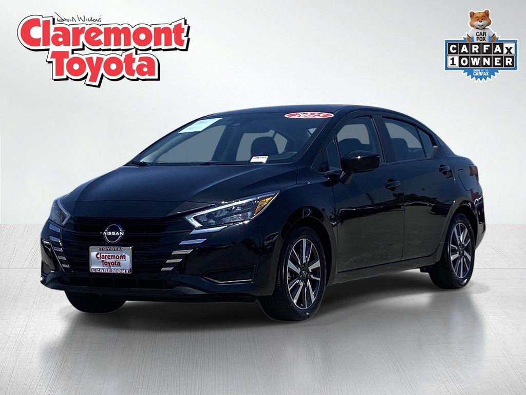 Super Black Metallic 2025 Nissan Versa Sedan Front-Wheel Drive Continuously Variable Transmission