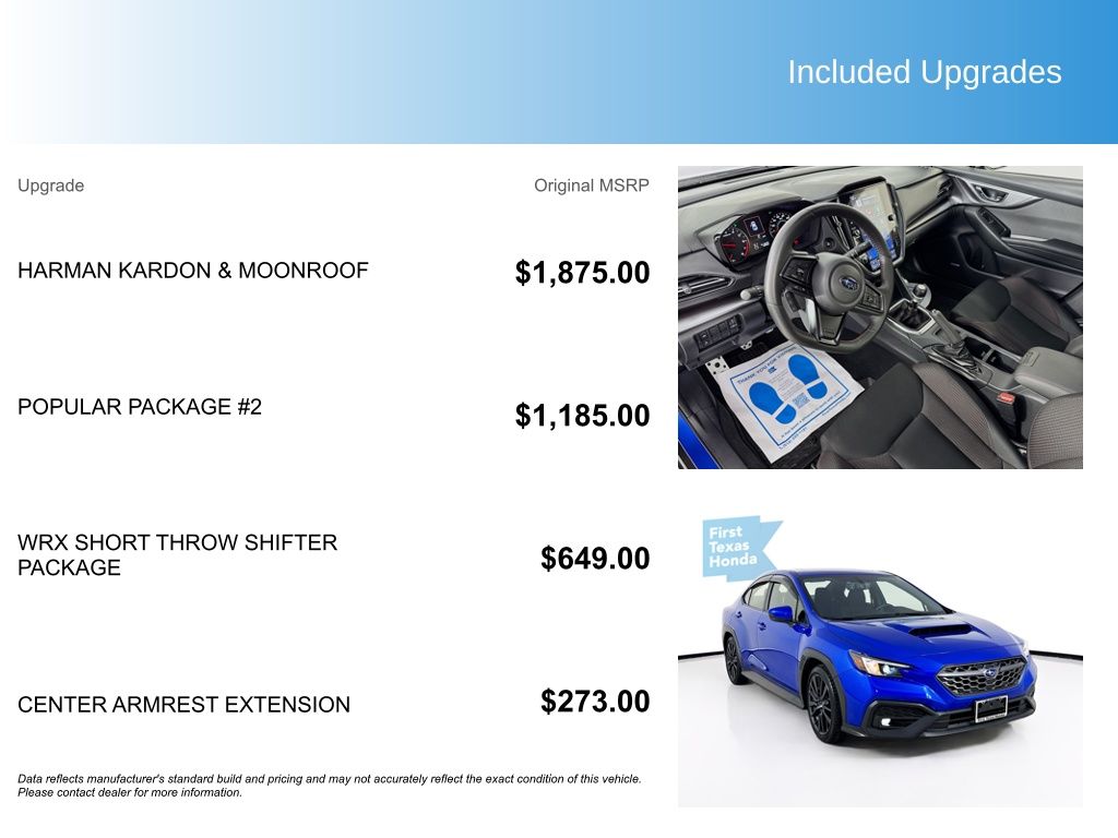 Used Car 2023 Subaru Wrx  Premium For Sale Under $30,000 In Austin, Texas