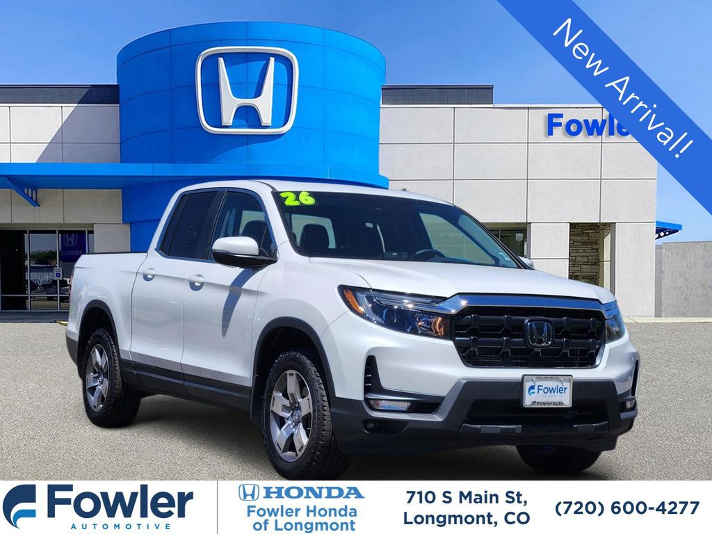 Platinum White Pearl 2026 Honda Ridgeline Pickup Truck All-Wheel Drive 9-Speed Automatic