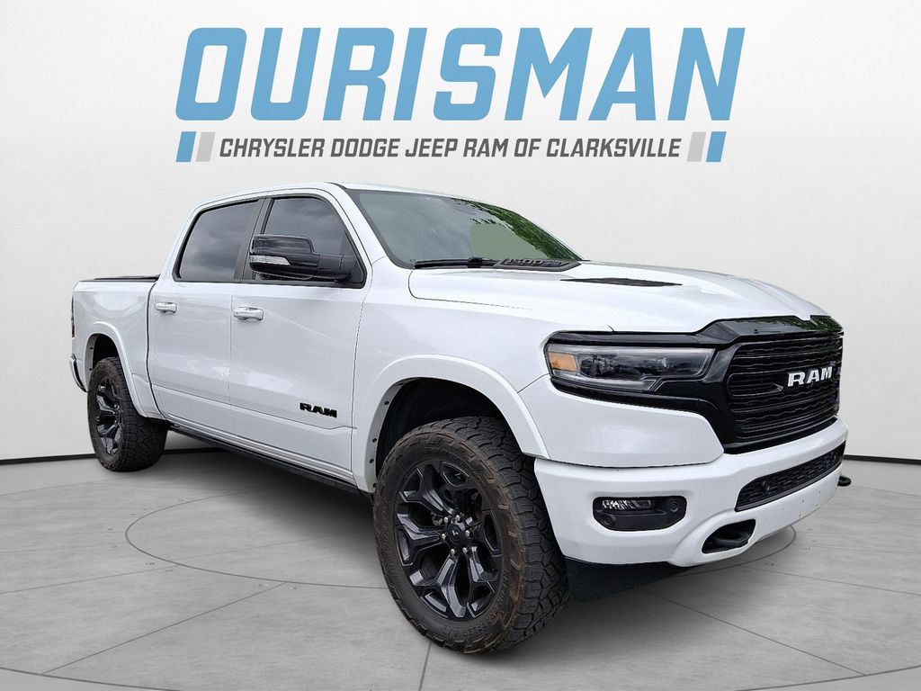 Bright White Clearcoat 2022 RAM 1500 Limited Crew Cab 4WD Pickup Truck Four-Wheel Drive 8-Speed Automatic