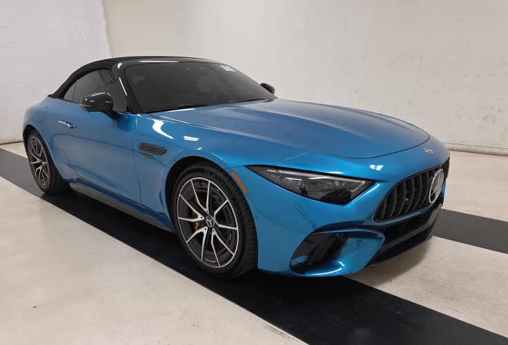 Blue 2022 Mercedes-Benz SL-Class Convertible All-Wheel Drive 9-Speed Automatic