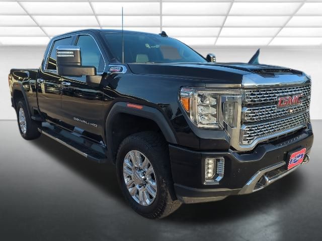 Black (Ebony Twilight Metallic) 2023 GMC Sierra 2500HD Denali Crew Cab 4WD Pickup Truck Four-Wheel Drive Automatic