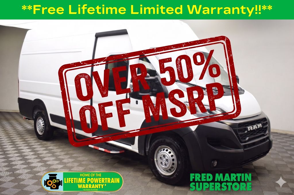 Bright White Clearcoat 2024 RAM ProMaster Van Front-Wheel Drive 1-Speed Automatic