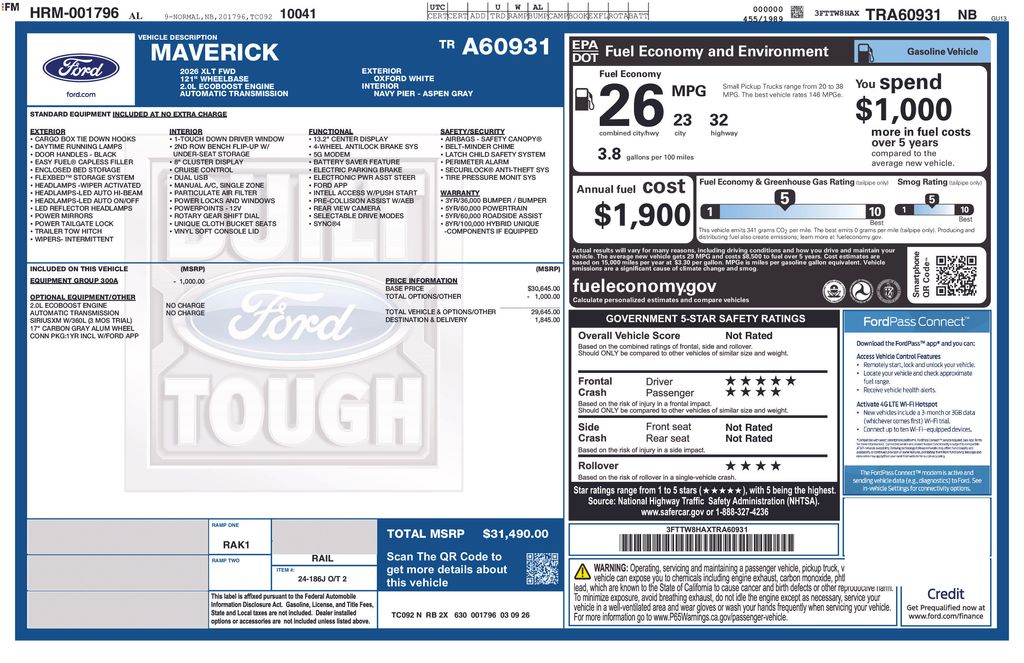 New 2026 White Ford XLT image 4