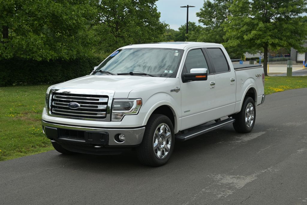 White Platinum Clearcoat Metallic 2014 Ford F-150 Pickup Truck Four-Wheel Drive 6-Speed Automatic