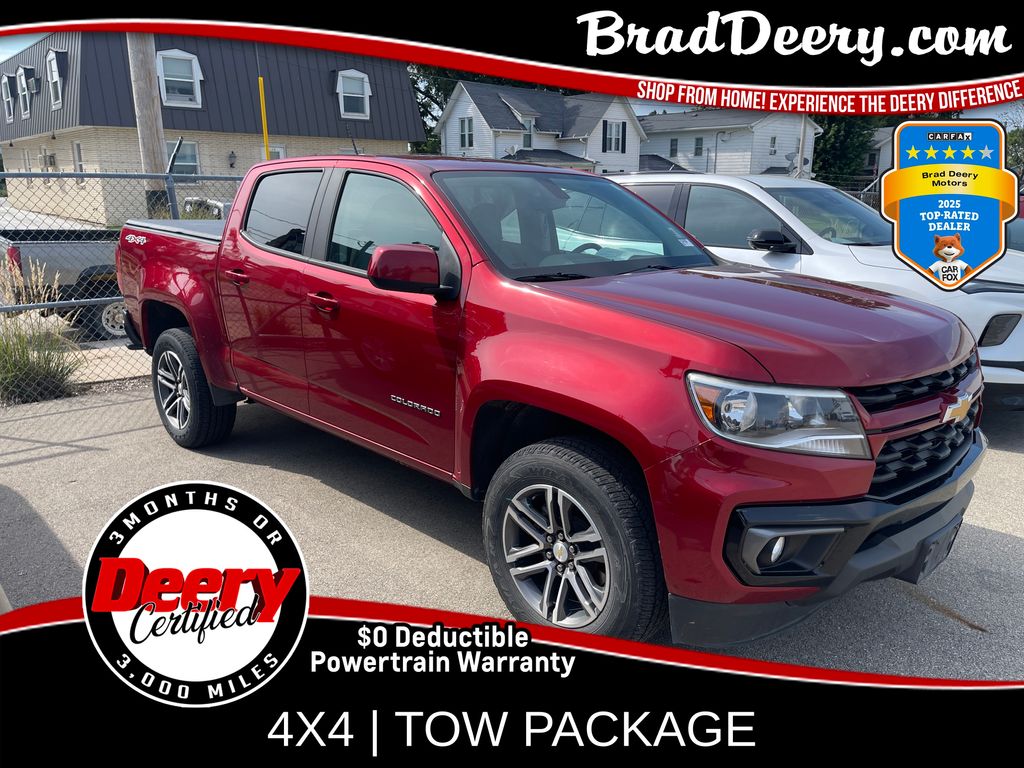 Cherry Red Tintcoat 2021 Chevrolet Colorado Pickup Truck Four-Wheel Drive 8-Speed Automatic