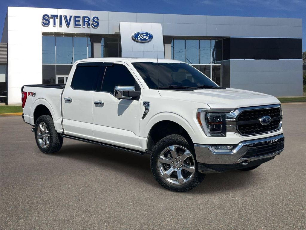 White Metallic 2021 Ford F-150 Pickup Truck Four-Wheel Drive Automatic