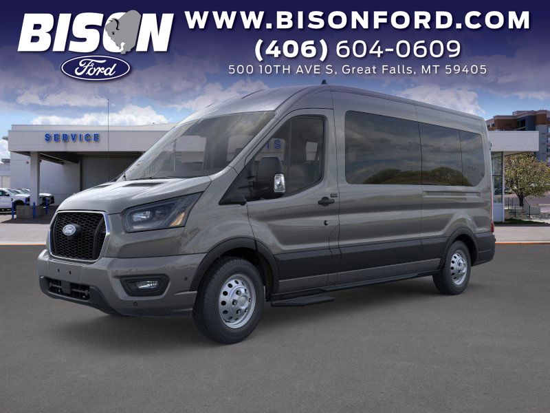 Carbonized Gray Metallic 2026 Ford Transit Passenger Van