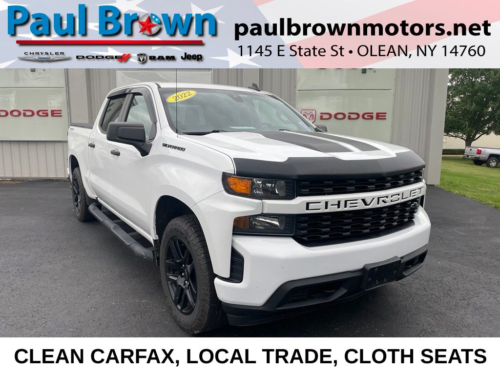 White 2022 Chevrolet Silverado 1500 Pickup Truck Four-Wheel Drive 8-Speed Automatic