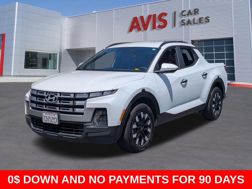 White 2025 Hyundai Santa Cruz SEL Crew Cab AWD Pickup Truck All-Wheel Drive 8-Speed Automatic