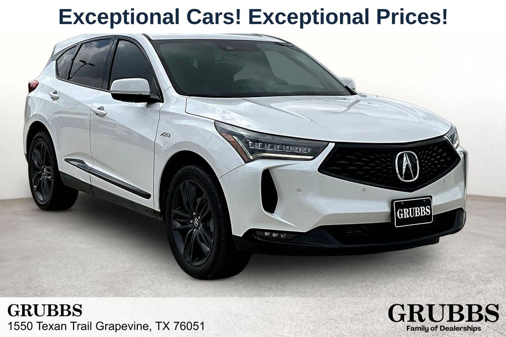 Platinum White Pearl 2023 Acura RDX FWD with A-Spec Package SUV / Crossover Front-Wheel Drive Automatic