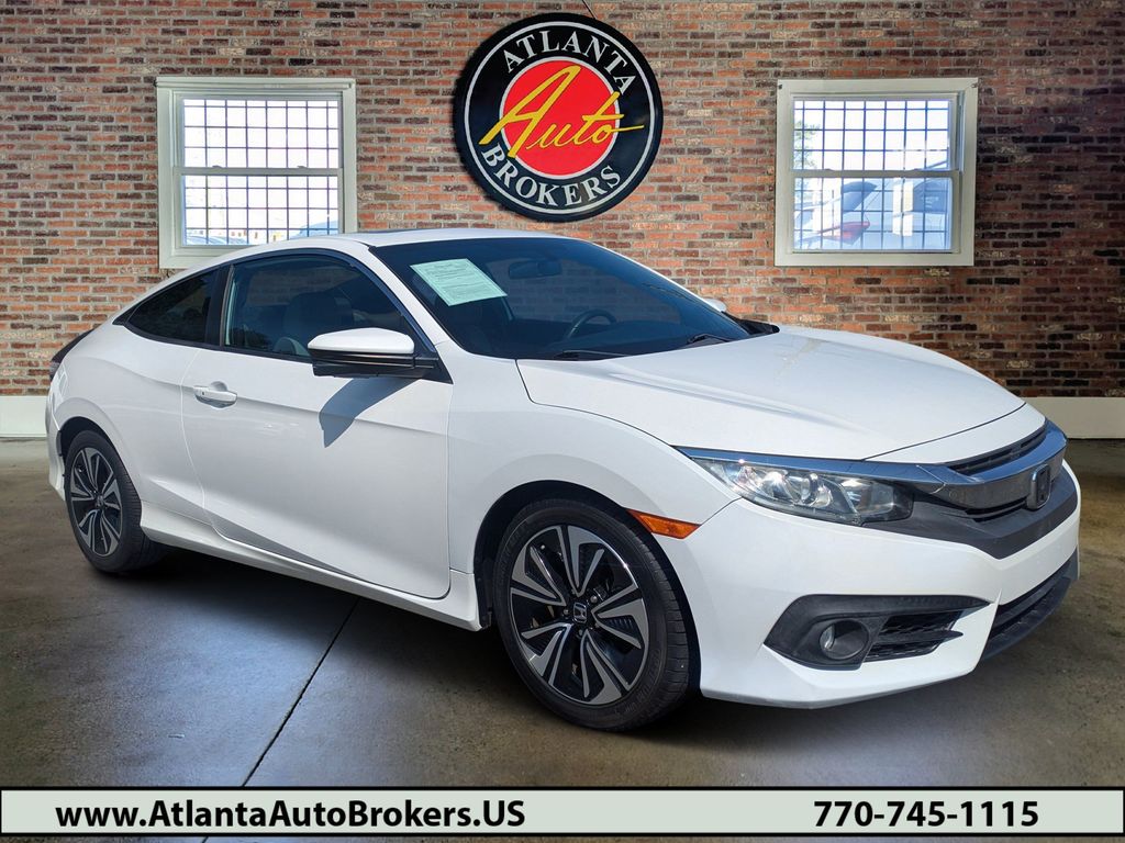 White 2018 Honda Civic Coupe Coupe Front-Wheel Drive Continuously Variable Transmission