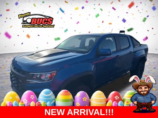 Bright Blue 2021 Chevrolet Colorado ZR2 Crew Cab 4WD Pickup Truck Four-Wheel Drive 8-Speed Automatic