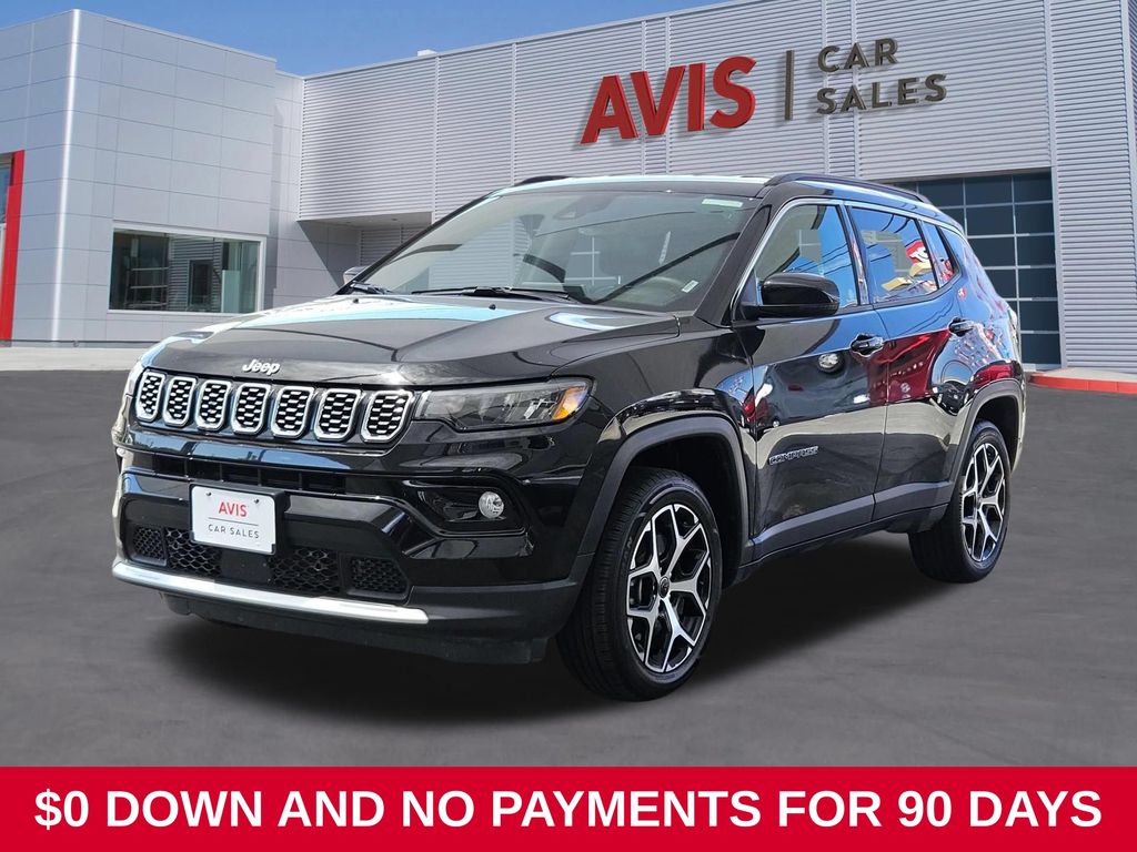 Diamond Black Crystal Pearlcoat 2025 Jeep Compass SUV / Crossover Four-Wheel Drive 8-Speed Automatic