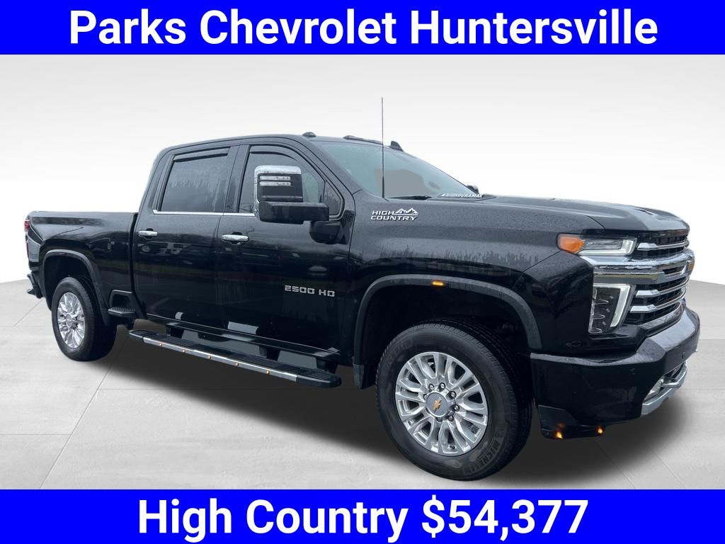 Black 2022 Chevrolet Silverado 2500HD High Country Crew Cab 4WD Pickup Truck Four-Wheel Drive 10-Speed Automatic