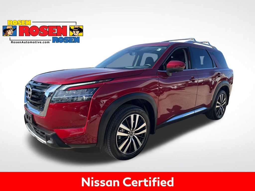 Red (Scarlet Ember) 2024 Nissan Pathfinder Platinum 4WD SUV / Crossover All-Wheel Drive 9-Speed Automatic