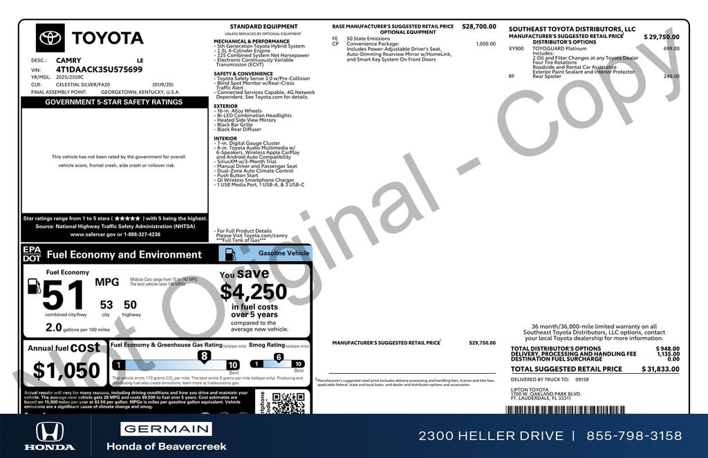 Used 2025 Silver Toyota LE image 31