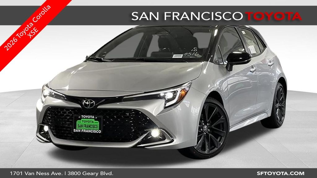 Silver 2026 Toyota Corolla Hatchback Hatchback Front-Wheel Drive Continuously Variable Transmission