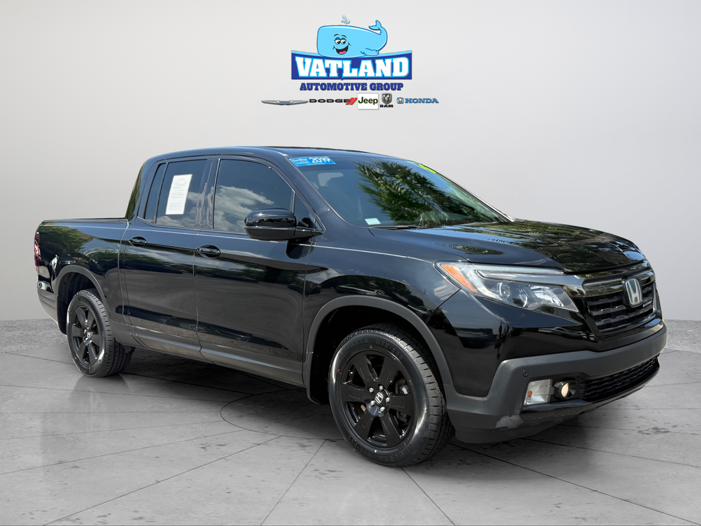 Black 2019 Honda Ridgeline Pickup Truck All-Wheel Drive 6-Speed Automatic